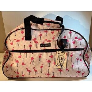 Betsey Johnson Pink Flamingo Weekender Bag 22" Rolling Duffle Luggage